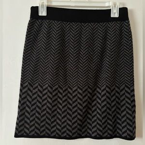 Black & Grey Chevron Sweater Skirt